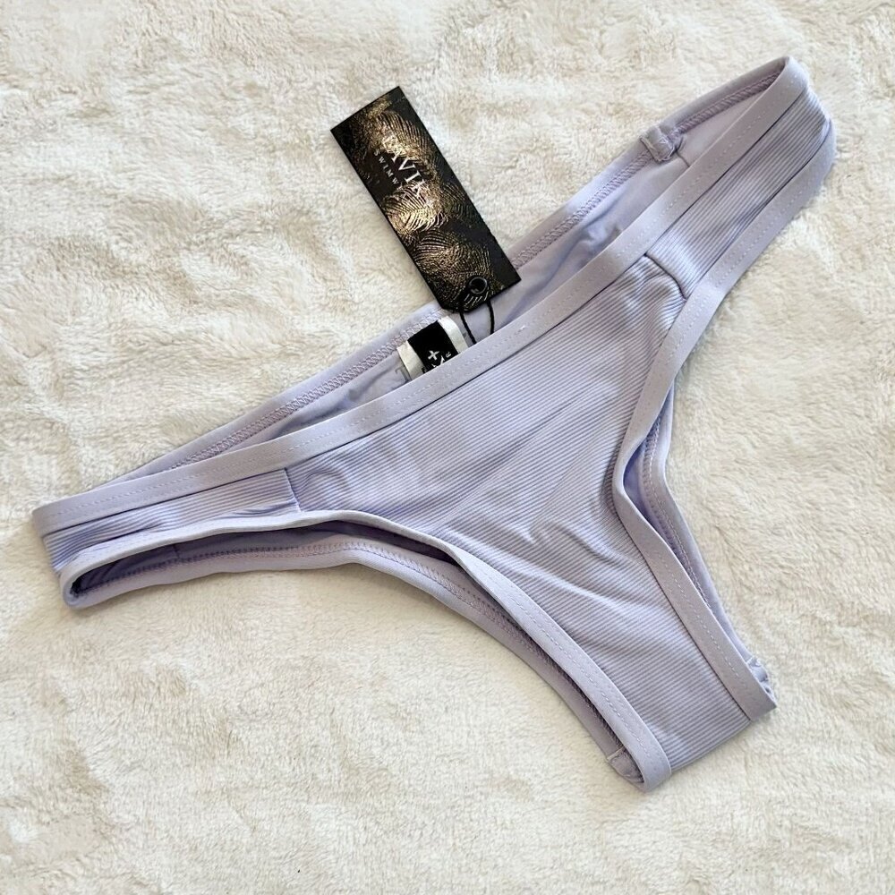 NWT Tavik Jayden Ribbed Moderate Swim Bottom in Lavender Haze - XS